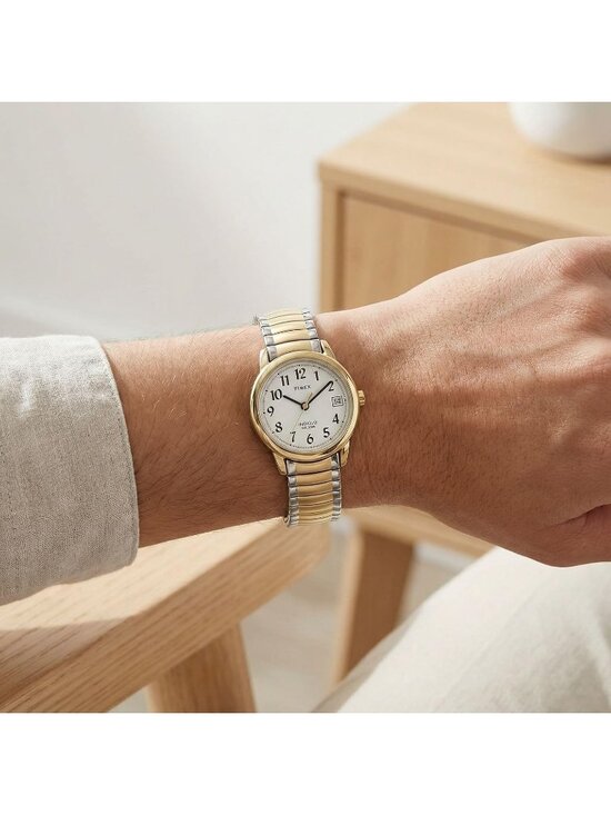 Women\'s Gold Silver Analog Quartz Easy Reader Adjustable Luminous Classic Watch main image 4